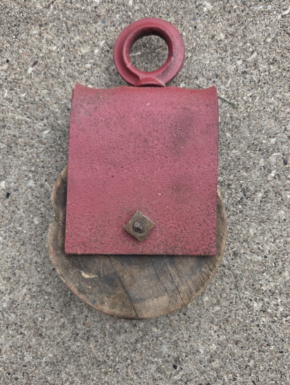 Vintage Red Pulley